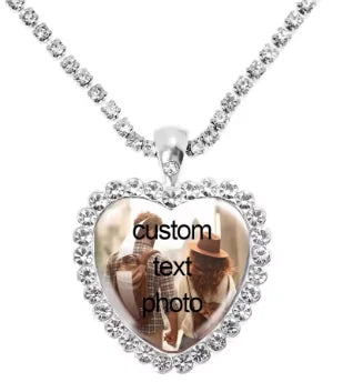 Customized Necklaces For Personalised Custom Pendant Peach Heart Necklace Glass Pendants Mum Dad Baby Custom Gifts Jewelry