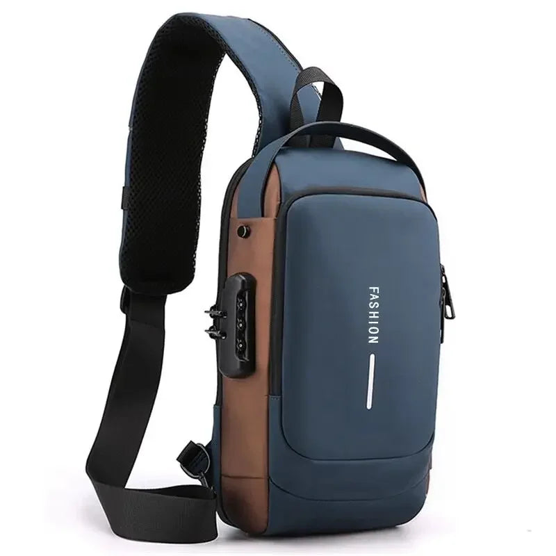 Desinger Multifunction Anti-theft USB Shoulder Crossbody Bag Travel Sling Pack Messenger Pack Chest Bag Male Luxury Brand Men