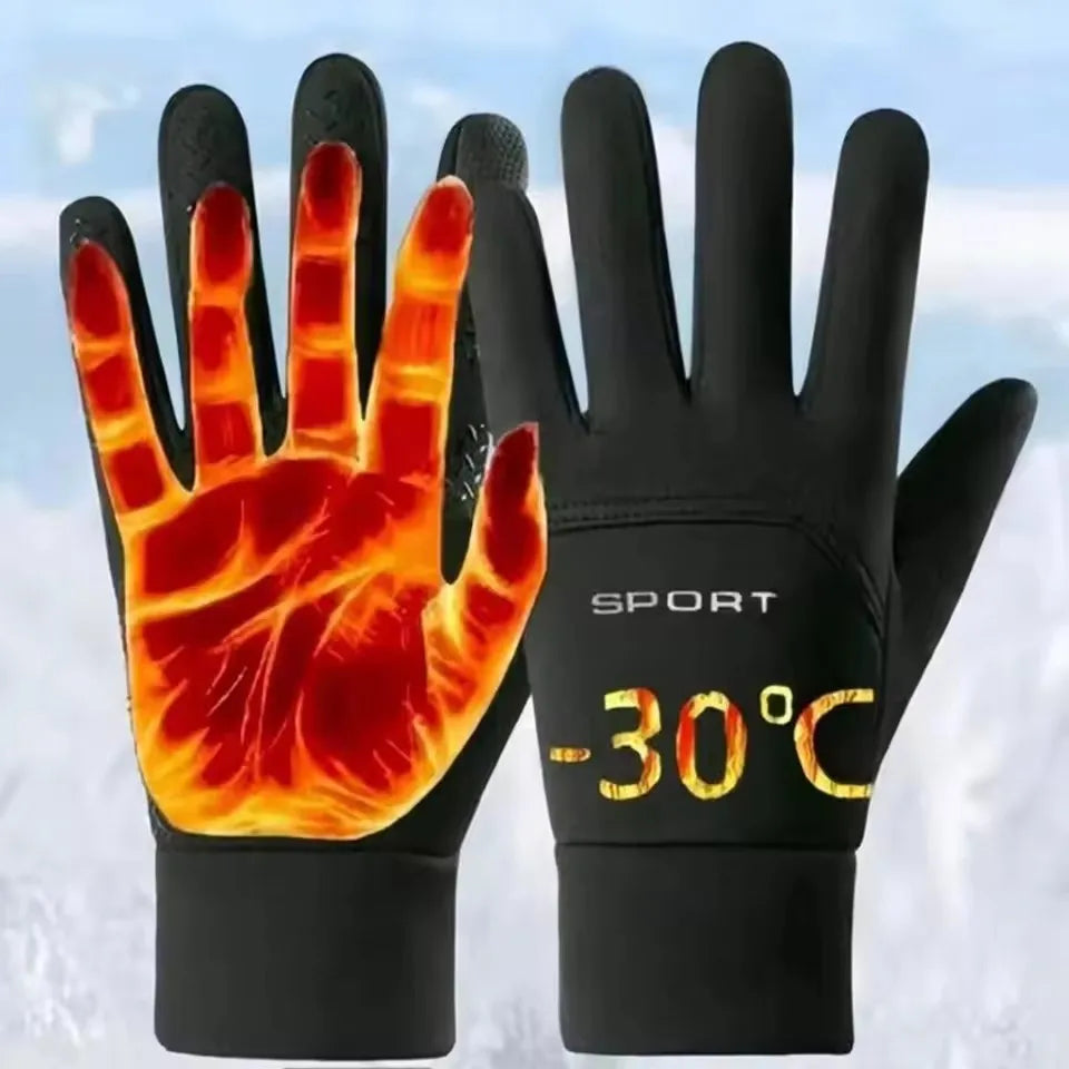 Autumn and Winter Touchscreen Men's and Women's Warm Gloves Plush Outdoor Sports Windproof and Cold Proof Cycling Gloves
