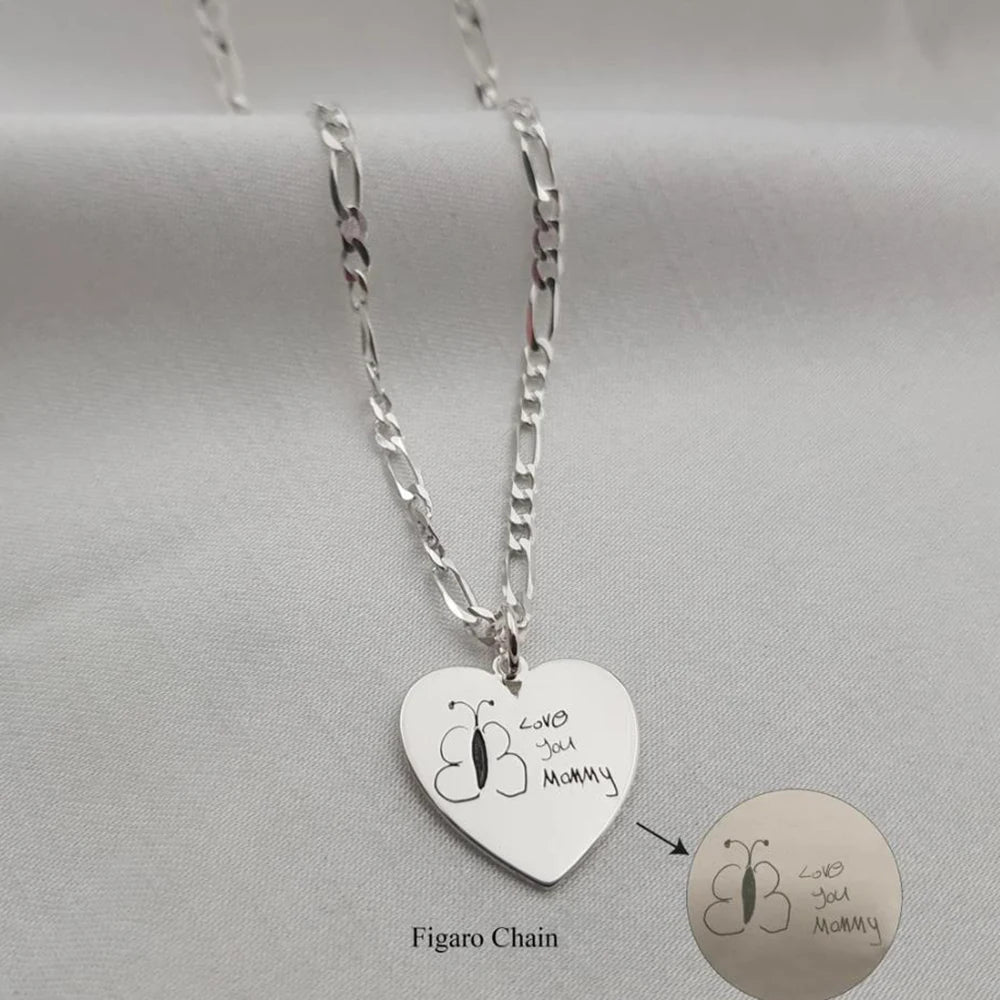 Personalized gifts for mom, custom handwritten necklace, signature necklace, engraved handwritten necklace, Mother Day gift
