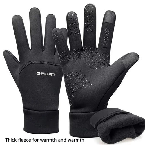 Autumn and Winter Touchscreen Men's and Women's Warm Gloves Plush Outdoor Sports Windproof and Cold Proof Cycling Gloves