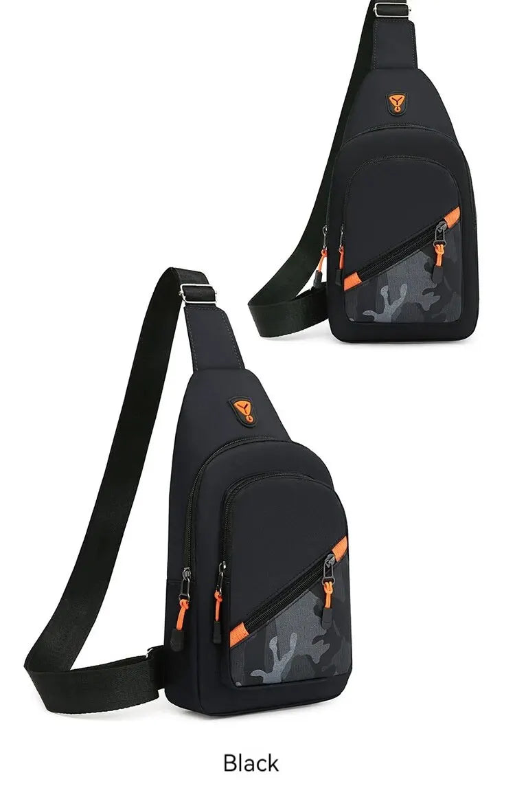 Rilibegan Nylon Men's Chest Bag 2023 New Portable Casual Shoulder Bag Trendy and Unique Design Crossbody Bag