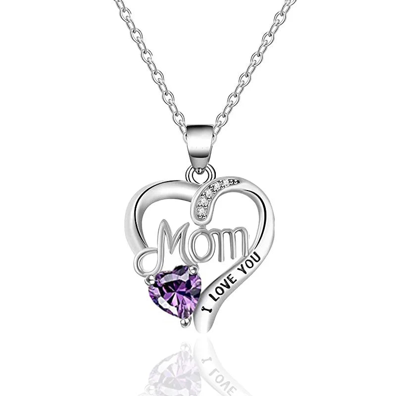 New 925 Sterling Silver Heart Necklace Geometric Pendant for Mother's Day Choker Birthday Gift Exquisite Jewelry