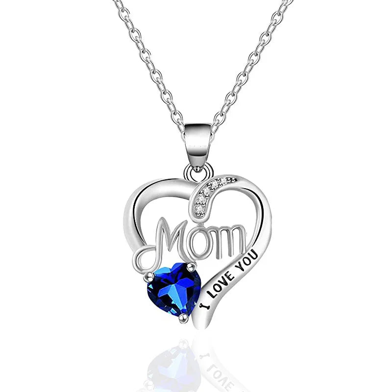 New 925 Sterling Silver Heart Necklace Geometric Pendant for Mother's Day Choker Birthday Gift Exquisite Jewelry